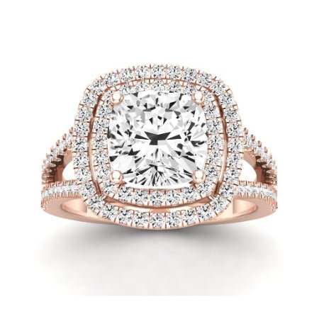 Flora Diamond Matching Band Only (engagement Ring Not Included) For Ring With Cushion Center rosegold