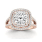 Flora Diamond Matching Band Only (engagement Ring Not Included) For Ring With Cushion Center rosegold