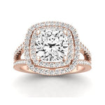 Flora Diamond Matching Band Only (engagement Ring Not Included) For Ring With Cushion Center rosegold