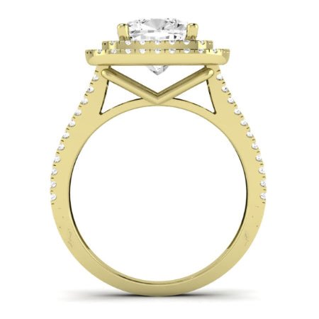 Flora Diamond Matching Band Only (engagement Ring Not Included) For Ring With Cushion Center yellowgold