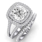 Flora Diamond Matching Band Only (engagement Ring Not Included) For Ring With Cushion Center whitegold