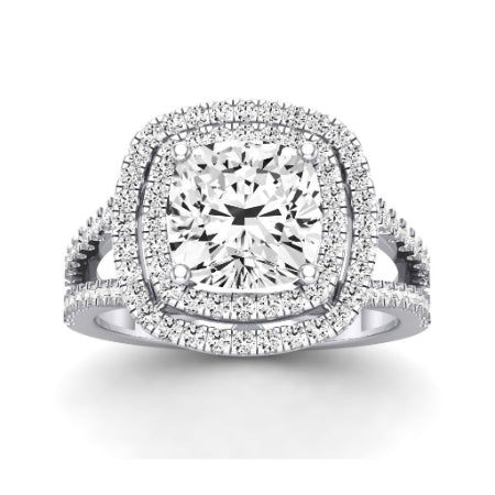 Flora Diamond Matching Band Only (engagement Ring Not Included) For Ring With Cushion Center whitegold