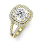 Flora Diamond Matching Band Only (engagement Ring Not Included) For Ring With Cushion Center yellowgold