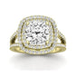 Flora Diamond Matching Band Only (engagement Ring Not Included) For Ring With Cushion Center yellowgold