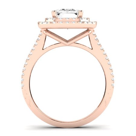 Flora Diamond Matching Band Only (engagement Ring Not Included) For Ring With Emerald Center rosegold