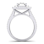 Flora Diamond Matching Band Only (engagement Ring Not Included) For Ring With Emerald Center whitegold