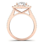 Flora Diamond Matching Band Only (engagement Ring Not Included) For Ring With Oval Center rosegold