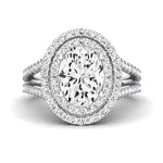Flora Diamond Matching Band Only (engagement Ring Not Included) For Ring With Oval Center whitegold