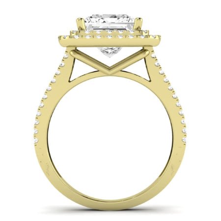 Flora Diamond Matching Band Only (engagement Ring Not Included) For Ring With Princess Center yellowgold