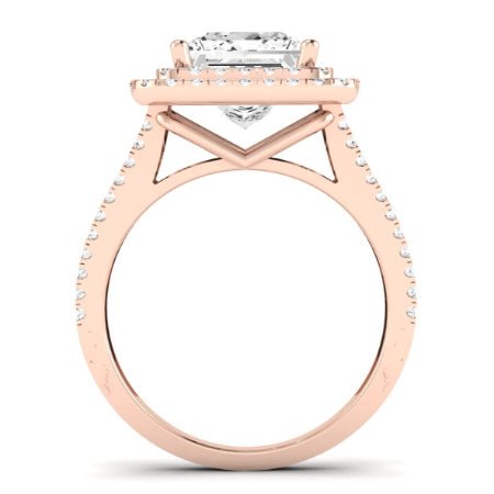 Flora Diamond Matching Band Only (engagement Ring Not Included) For Ring With Princess Center rosegold