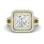 Flora Diamond Matching Band Only (engagement Ring Not Included) For Ring With Princess Center yellowgold