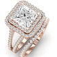 Flora Diamond Matching Band Only (engagement Ring Not Included) For Ring With Princess Center rosegold