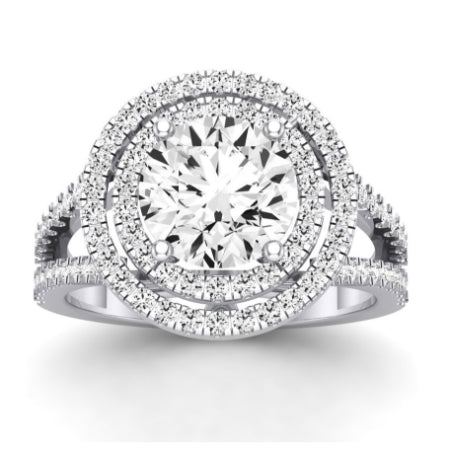 Flora Diamond Matching Band Only (engagement Ring Not Included) For Ring With Round Center whitegold