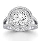 Flora Diamond Matching Band Only (engagement Ring Not Included) For Ring With Round Center whitegold