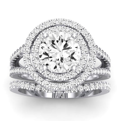 Flora Diamond Matching Band Only (engagement Ring Not Included) For Ring With Round Center whitegold