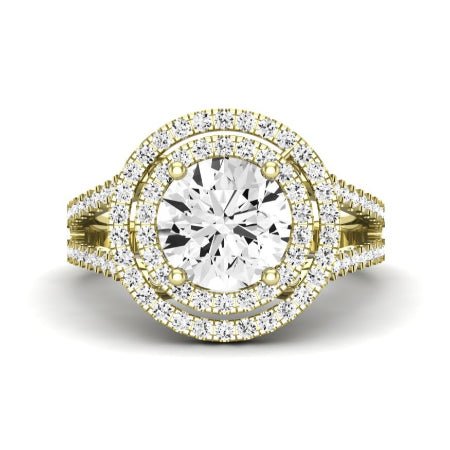 Flora Diamond Matching Band Only (engagement Ring Not Included) For Ring With Round Center yellowgold