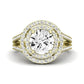 Flora Diamond Matching Band Only (engagement Ring Not Included) For Ring With Round Center yellowgold