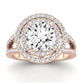 Flora Diamond Matching Band Only (engagement Ring Not Included) For Ring With Round Center rosegold