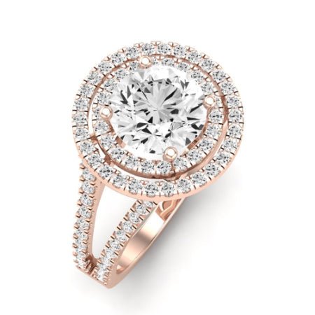 Flora Diamond Matching Band Only (engagement Ring Not Included) For Ring With Round Center rosegold