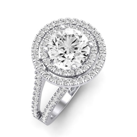 Flora Diamond Matching Band Only (engagement Ring Not Included) For Ring With Round Center whitegold