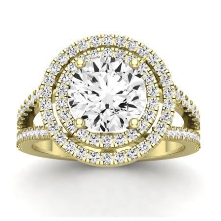 Flora Diamond Matching Band Only (engagement Ring Not Included) For Ring With Round Center yellowgold