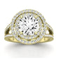 Flora Diamond Matching Band Only (engagement Ring Not Included) For Ring With Round Center yellowgold