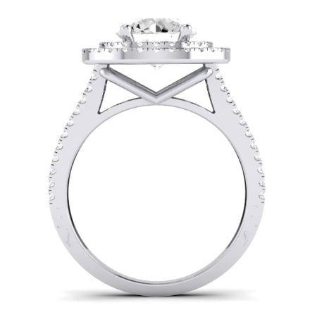 Flora Diamond Matching Band Only (engagement Ring Not Included) For Ring With Round Center whitegold