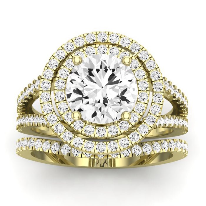 Flora Diamond Matching Band Only (engagement Ring Not Included) For Ring With Round Center yellowgold