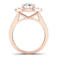 Flora Moissanite Matching Band Only (engagement Ring Not Included) For Ring With Round Center rosegold