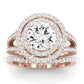 Flora Moissanite Matching Band Only (engagement Ring Not Included) For Ring With Round Center rosegold