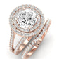 Flora Moissanite Matching Band Only (engagement Ring Not Included) For Ring With Round Center rosegold