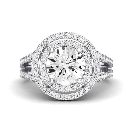 Flora Moissanite Matching Band Only (engagement Ring Not Included) For Ring With Round Center whitegold