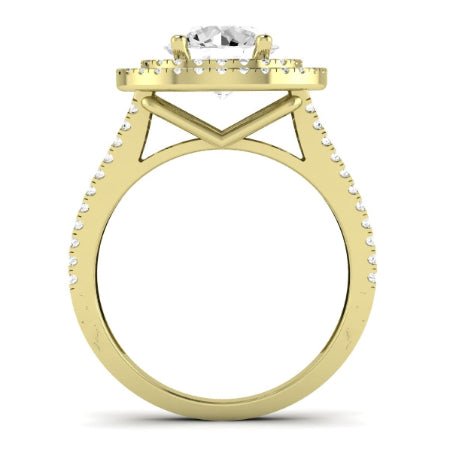 Flora Moissanite Matching Band Only (engagement Ring Not Included) For Ring With Round Center yellowgold