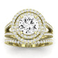 Flora Moissanite Matching Band Only (engagement Ring Not Included) For Ring With Round Center yellowgold