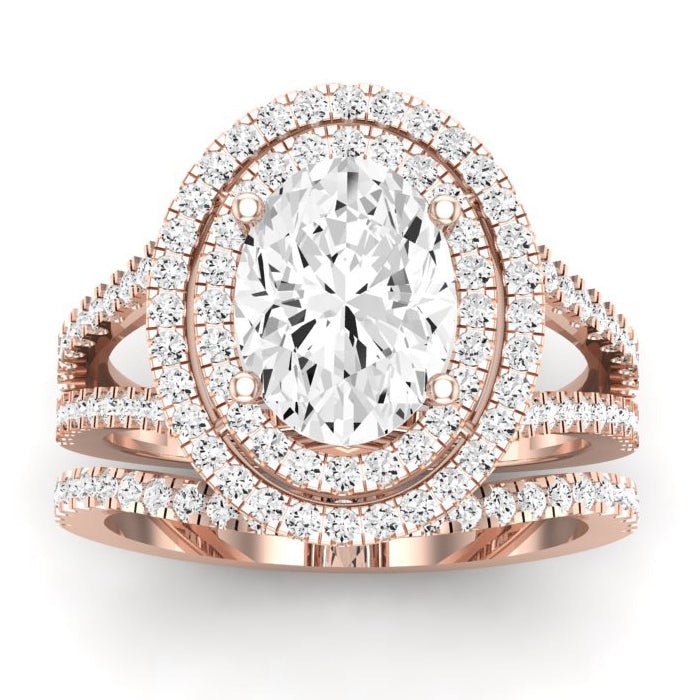 Flora Oval Diamond Bridal Set (Lab Grown Igi Cert) rosegold