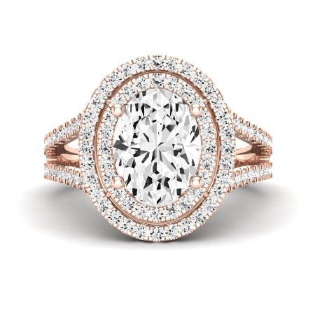 Flora Oval Diamond Bridal Set (Lab Grown Igi Cert) rosegold