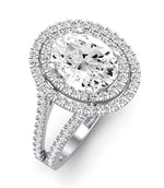 Flora Oval Diamond Engagement Ring (Lab Grown Igi Cert) whitegold