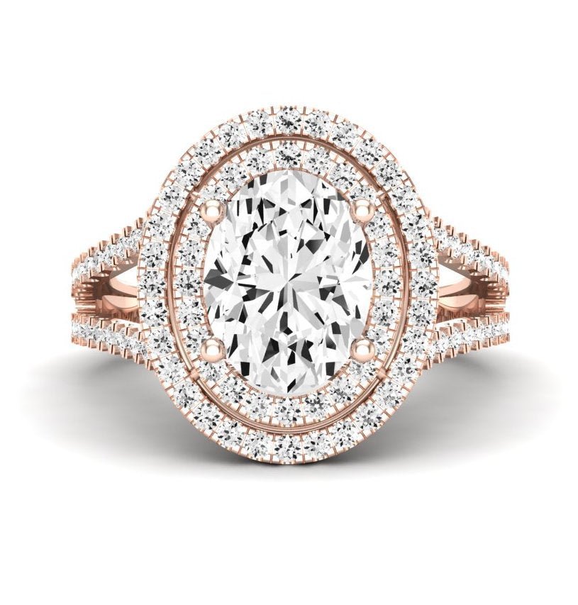 Flora Oval Diamond Engagement Ring (Lab Grown Igi Cert) rosegold