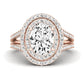 Flora Oval Diamond Engagement Ring (Lab Grown Igi Cert) rosegold