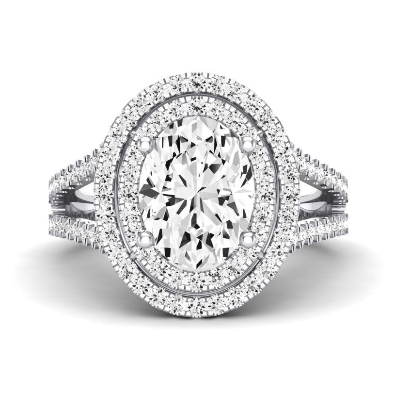 Flora Oval Diamond Engagement Ring (Lab Grown Igi Cert) whitegold