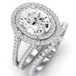 Flora Oval Moissanite Bridal Set whitegold