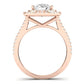 Flora Oval Moissanite Bridal Set rosegold