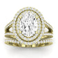 Flora Oval Moissanite Bridal Set yellowgold