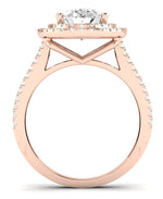 Flora Oval Moissanite Engagement Ring rosegold