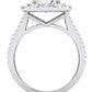 Flora Oval Moissanite Engagement Ring whitegold