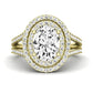 Flora Oval Moissanite Engagement Ring yellowgold