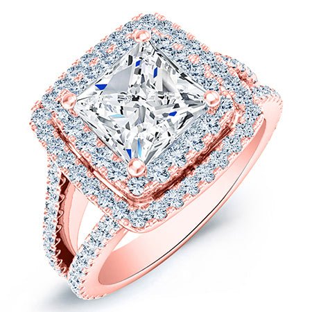 Flora Princess Diamond Bridal Set (Lab Grown Igi Cert) rosegold