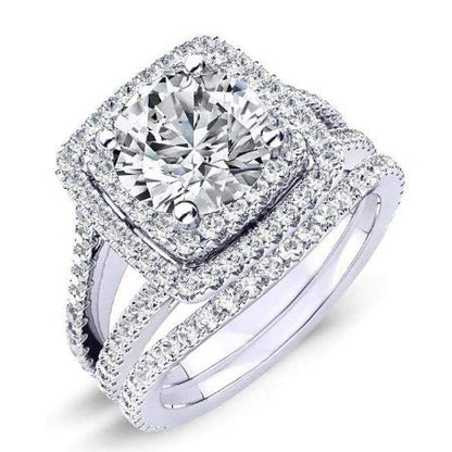 Flora Round Diamond Bridal Set (Lab Grown Igi Cert) whitegold