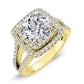 Flora Round Diamond Engagement Ring (Lab Grown Igi Cert) yellowgold