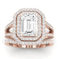 Flora Emerald Diamond Bridal Set (Lab Grown Igi Cert) rosegold